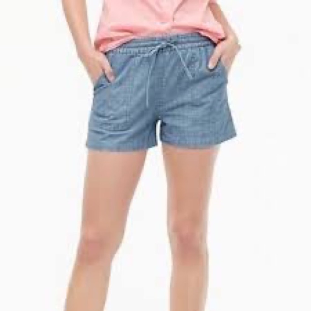 Jcrew Seaside Pull On Shorts In Chambray - image 5